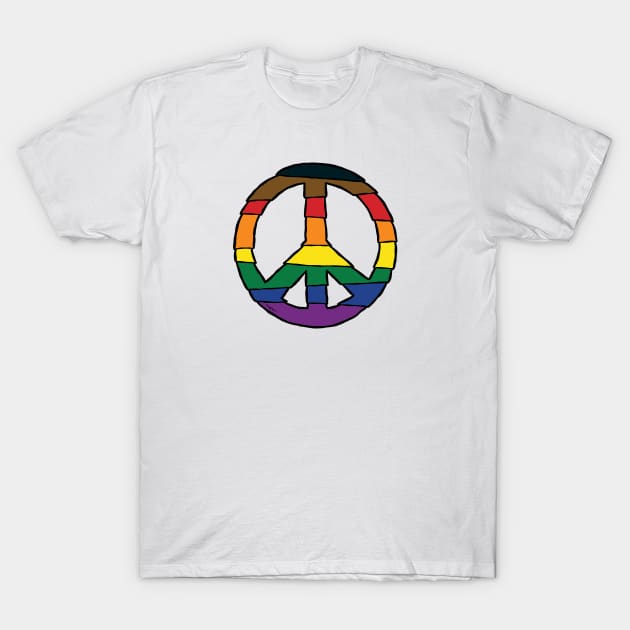 peace (lgbtqia+) T-Shirt by bald artist designs